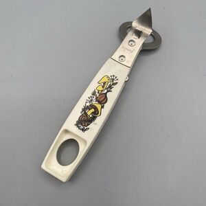 Vtg Bonny Can Bottle Opener Corkscrew Mushrooms Onions Kitchen Utensil Farmhouse